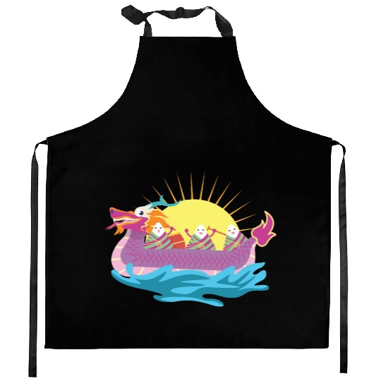 Chinese Dragon Boat Chinese Gift Kitchen Aprons