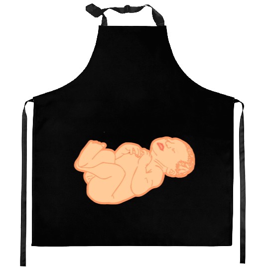 Newborn baby white skin color Kitchen Aprons
