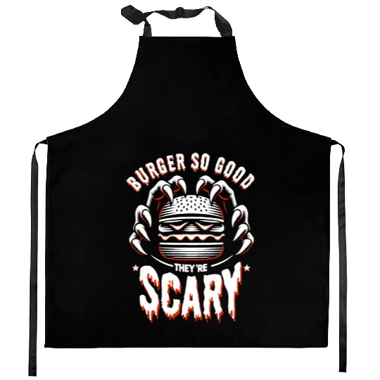Horror Burger Scary Fastfood Halloween Kitchen Aprons
