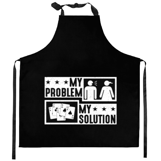 Euchre Player My Problem My Pictogram Mom Dad Kitchen Aprons