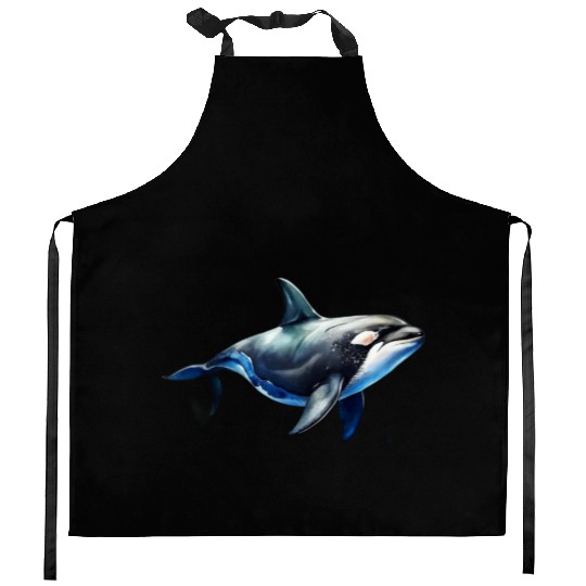 killer whale Kitchen Aprons