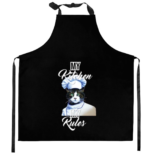 cat chef Kitchen Aprons