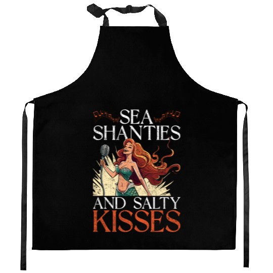 Sea Shanty Sea Shanties & Salty Kisses Kitchen Aprons