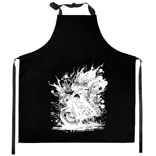 Motorcycle Racing Off-road Ride Splash Style Kitchen Aprons