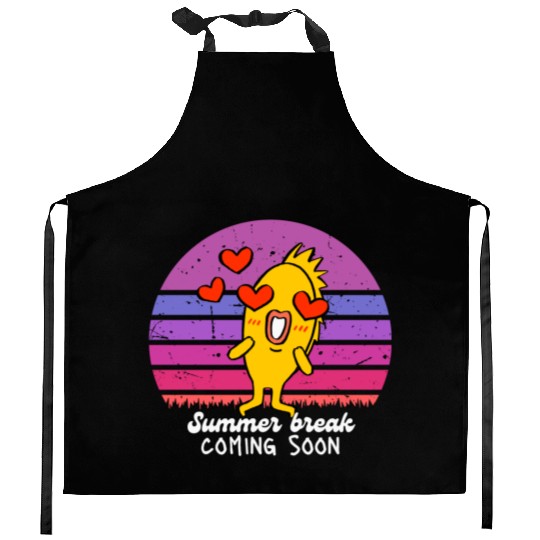 Happy fish Summer break coming soon toddler Kitchen Aprons