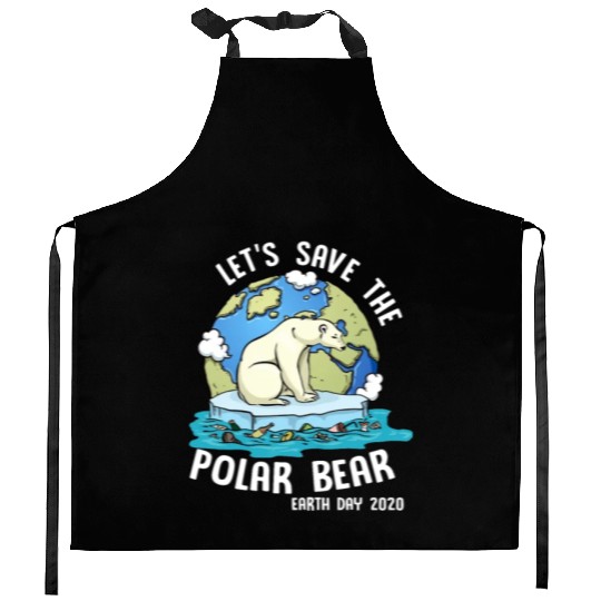 Save The Polar Bear Kitchen Aprons