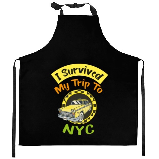 I Survived My Trip To NYC Kitchen Aprons