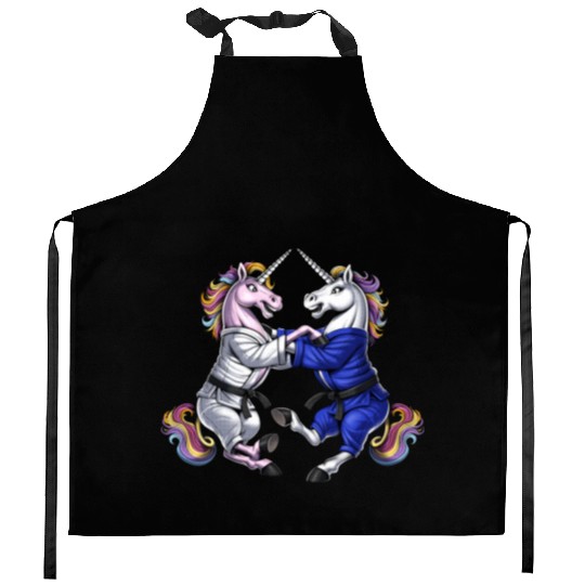 Unicorns Jiu-Jitsu Wrestling Kitchen Aprons