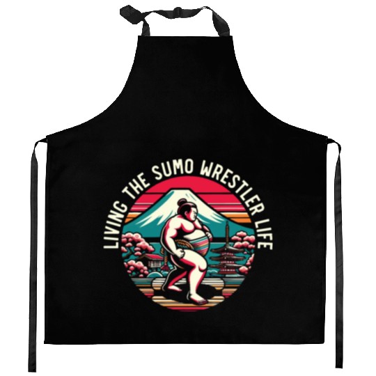Sumo Wrestler Japanese Wrestling Sumo Wrestling Kitchen Aprons