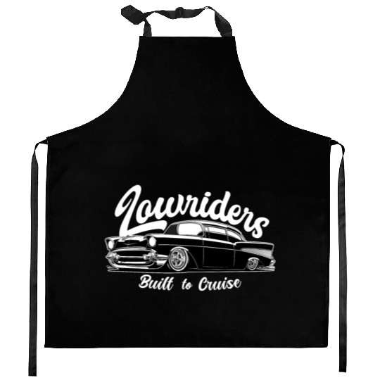 Built to Cruise - Classic Lowrider Tribute Kitchen Aprons