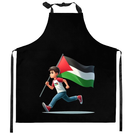Free Palestine Kitchen Aprons
