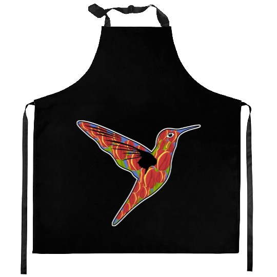 Humming-Bird Tulips Flowers Kitchen Aprons
