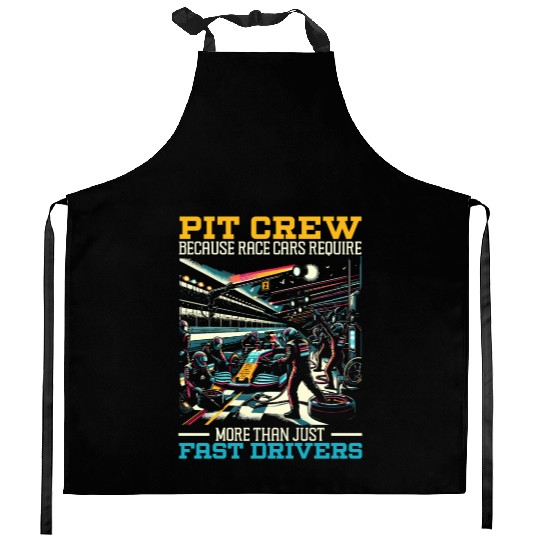 Pit Crew Race Car Racing Race Track Motorsport Kitchen Aprons