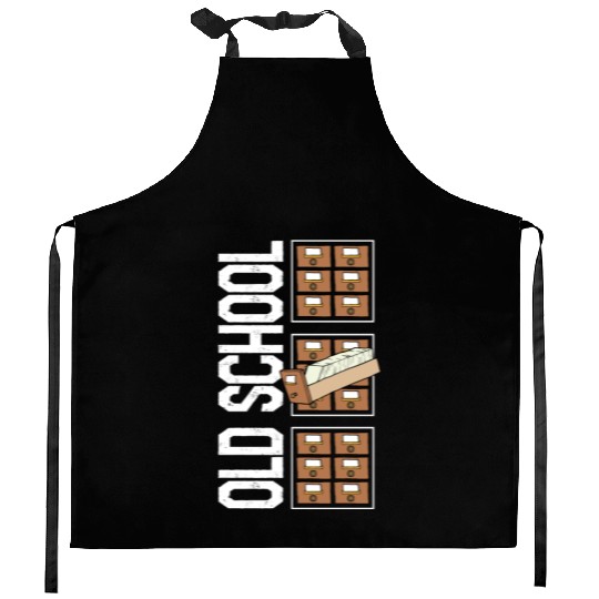 Librarian Kitchen Aprons, Old School Kitchen Aprons, Gift For Book