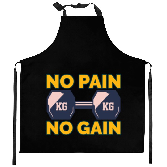 No Pain No Gain Kitchen Aprons
