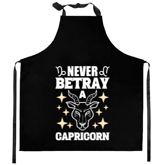 Capricorn Zodiac Sign Tarot Card Reader Kitchen Aprons