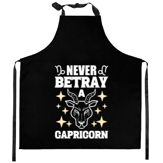 Capricorn Zodiac Sign Tarot Card Reader Kitchen Aprons