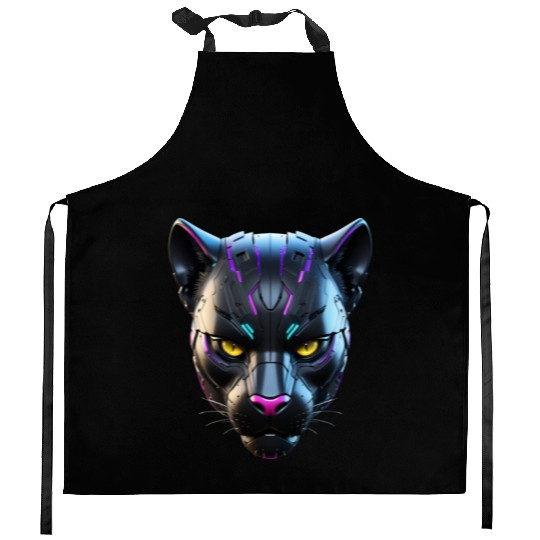 Robot Black Panther Kitchen Aprons