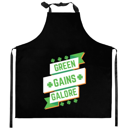Green Gains Galore Fitness Kitchen Aprons