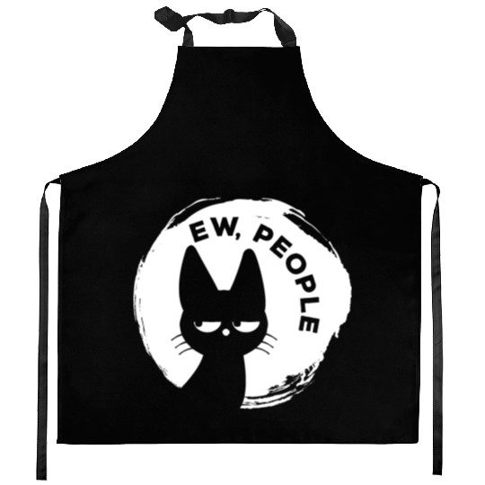 Funny Cat - Ew People Kitchen Aprons