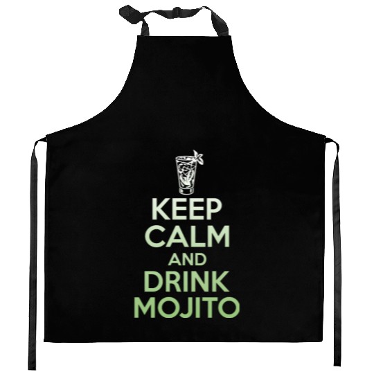 Keep Calm And Drink Mojito Kitchen Aprons - Funny Rum
