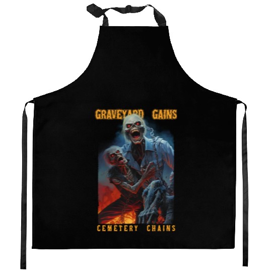Graveyard Gains Cemetery Chains Kitchen Aprons