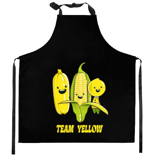 Banana, Corn & Lemon: The Yellow Trio Kitchen Aprons