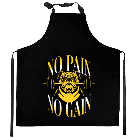 No Pain No Gain Kitchen Aprons DesignTemplate