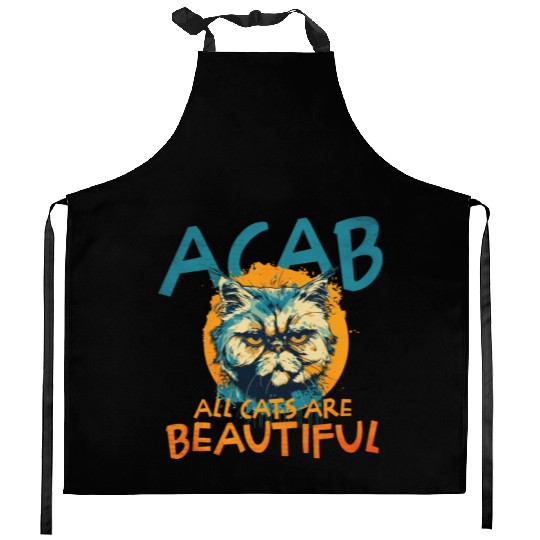 ACAB All Cats Are Beautiful Kitchen Aprons