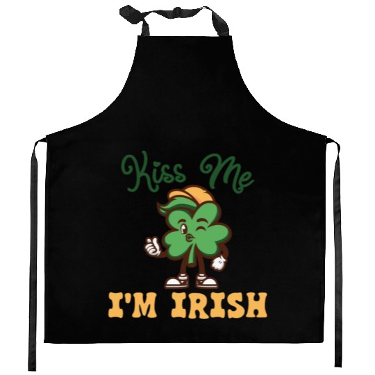Kiss Me Im Irish St. Patrick's Day Kitchen Aprons