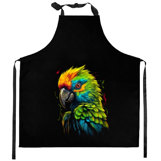Macaw Parrot for a Bird Lover Animal Lover Kitchen Aprons