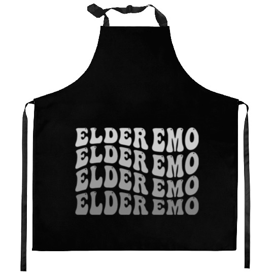 Elder EMO Multi Word Groovy Style Kitchen Aprons
