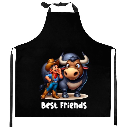 Rodeo Bull Riding Livestock Show Farmer Cattle Kitchen Aprons
