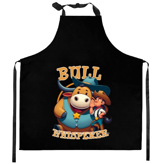 Rodeo Bull Riding Livestock Show Farmer Cattle Kitchen Aprons