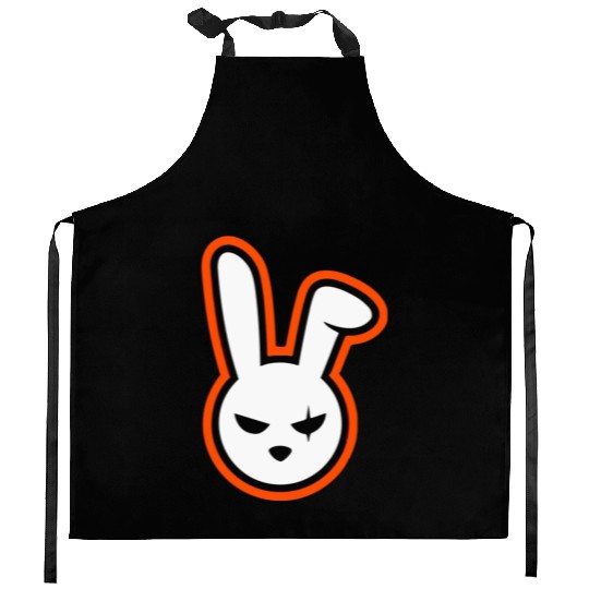 Angry Bunny Kitchen Aprons
