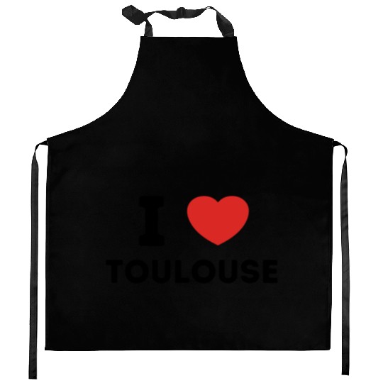 I Love Toulouse France Kitchen Aprons