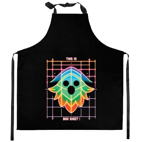 THIS IS BOO SHEET!, neon colors Kitchen Aprons