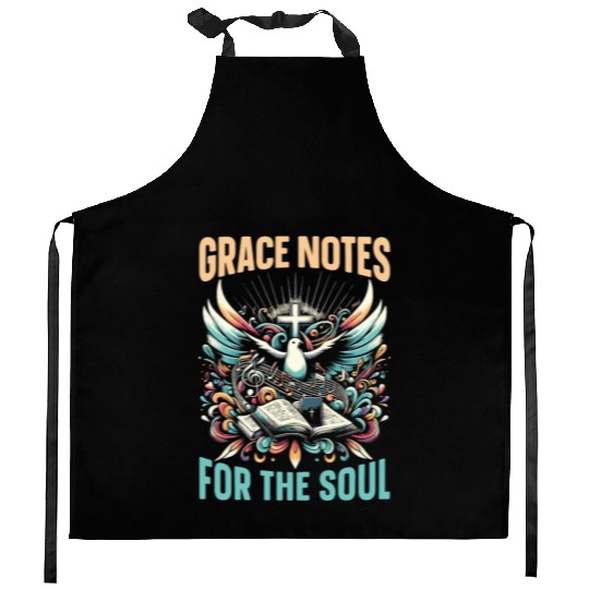 Gospel Music Religious Bible Scripture Christian Kitchen Aprons