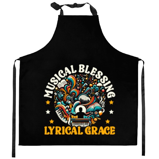 Gospel Music Religious Bible Scripture Christian Kitchen Aprons