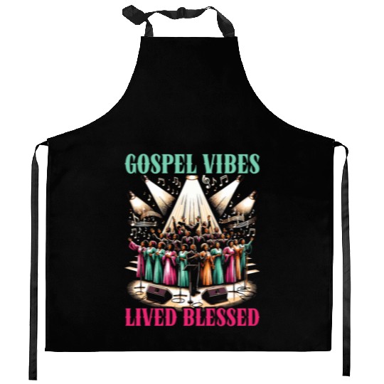 Gospel Music Religious Bible Scripture Christian Kitchen Aprons