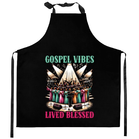 Gospel Music Religious Bible Scripture Christian Kitchen Aprons