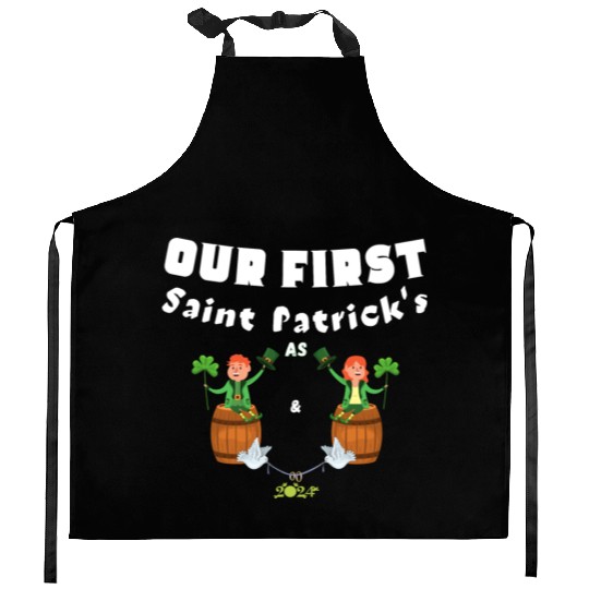 Husband Wife ,Our First St Patrick's Day As Mr&Mrs Kitchen Aprons