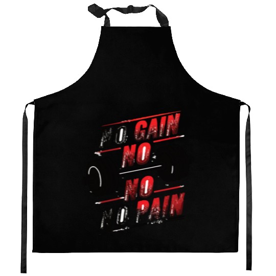 No Pain No Gain Kitchen Aprons