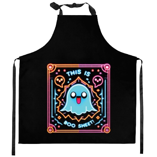 THIS IS BOO SHEET! Version 2, neon colors Kitchen Aprons