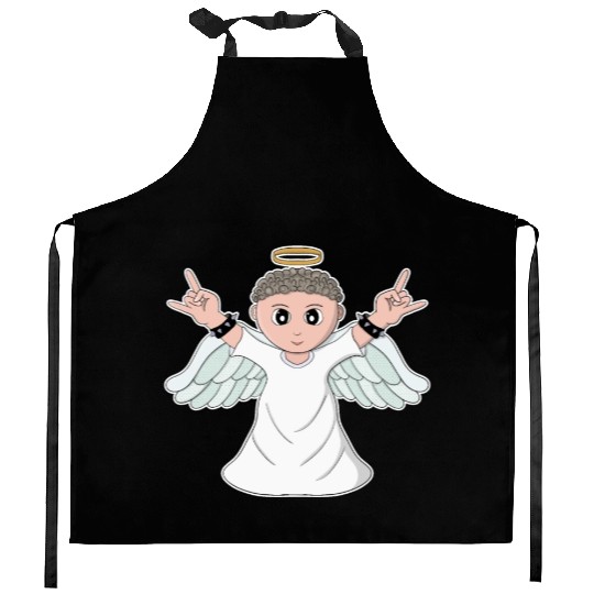 Heavy Music Loving Angel Kitchen Aprons