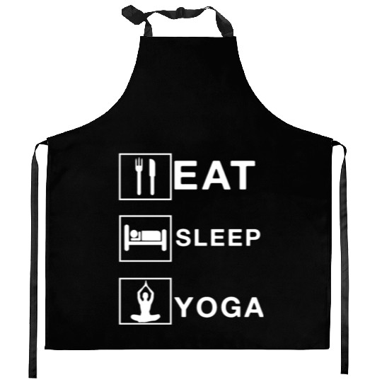 Eat Sleep Yoga Kitchen Aprons