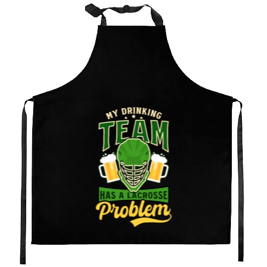 Lacrosse St. Patricks Day Team Has Lacrosse Proble Kitchen Aprons