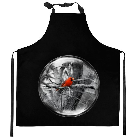 Life in a Bubble Collection -Contrasting Cardinal Kitchen Aprons