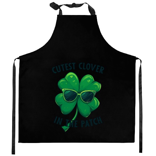 Shamrock Cutest Clover In The Path Kitchen Aprons
