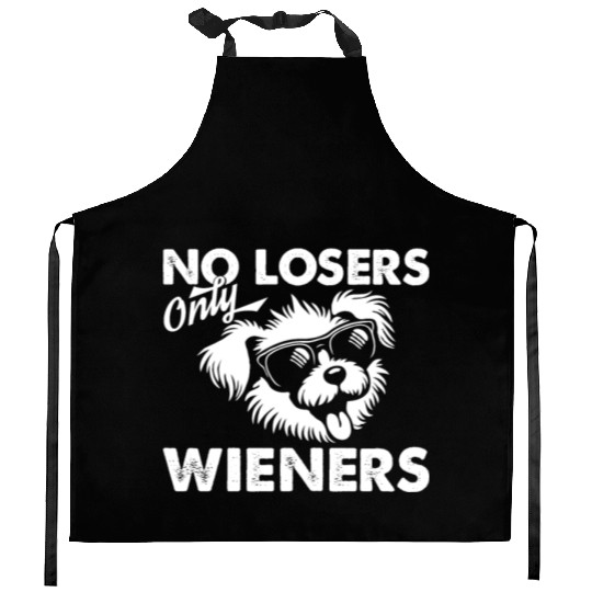 No Losers Only Wieners Dog Kitchen Aprons